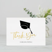 Invitation En Aluminium Graduation 2025 Grad Party Merci Gold (Debout devant)