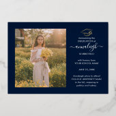 Invitation En Aluminium Graduation 2025 Photo Collage Grad Rose Gold (Verso)