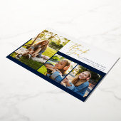 Invitation En Aluminium Graduation 2025 Script Graduate Merci Gold (Rotation)