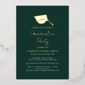 Invitation En Aluminium Graduation 2025 Script Graduate Party Gold (Recto)