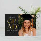 Invitation En Aluminium Graduation de l'épreuve de l'épreuve de l'épreuve  (Debout devant)