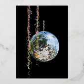 Invitation En Aluminium Graduation du ballon miroir noir et argent (Verso)