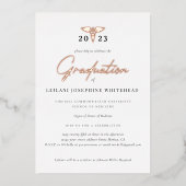 Invitation En Aluminium Graduation Médicale moderne (Recto)