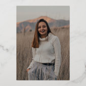 Invitation En Aluminium Graduation minimale à l'école vétérinaire photo (Verso)