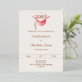 Invitation En Aluminium Graduation party rose gold class of 2026 luxury (Debout devant)