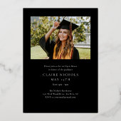 Invitation En Aluminium Graduation photo verticale moderne (Verso)