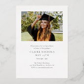 Invitation En Aluminium Graduation photo verticale moderne (Verso)