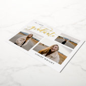 Invitation En Aluminium Graduation Script Simple 3 Photo Collage Party (Rotation)