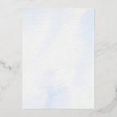 Invitation En Aluminium grand arc bleu pastel | Baptême (Verso)