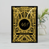 Invitation En Aluminium Grand Gatsby Art Déco des années 20 (Debout devant)