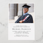 Invitation En Aluminium Grand Type Photo Graduation Party (Verso)