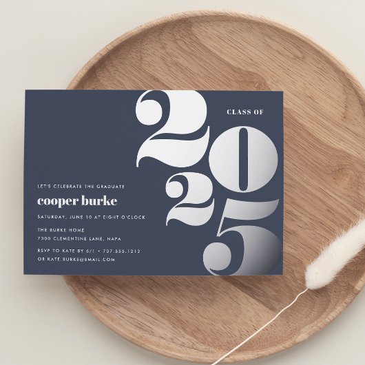 Invitation En Aluminium Grande année | Parti des diplômés 2023