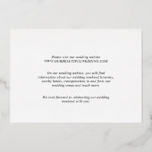 Invitation En Aluminium Gras Date Clean Minimal Élégant Mariage moderne (Verso)
