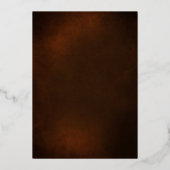 Invitation En Aluminium Gras Eucalyptus Fleur sauvage Orange Mariage (Verso)