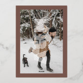 Invitation En Aluminium Gras Retro Monogram Mariage Terracotta (Verso)