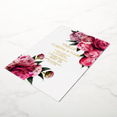 Invitation En Aluminium Gras rose moderne pivoine Mariage chic (Rotation)