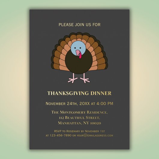 Invitation En Aluminium Grateful Blessed Bon thanksgiving Friendsgiving