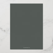Invitation En Aluminium Gray Green Infirmière inscrite Caduceus+Laurel Wre (Verso)