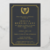 Invitation En Aluminium Gray Infirmière inscrite Caduceus+Laurel Wreath (Recto)