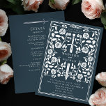 Invitation En Aluminium Gray Royal Medieval Silver Sword Wedding Details<br><div class="desc">Celebrate your special day with this Royal Medieval Sword Wedding design. This design features a frame with a sword and flowers with a place for your wedding details on the back of the cards. PLEASE NOTE: The silver on the back of this product is printed in flat colors and is...</div>