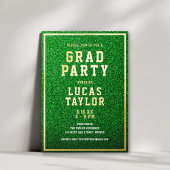 Invitation En Aluminium Green Turf Sports Thème Grad Party
