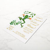 Invitation En Aluminium Grenouille 1er anniversaire fête tourner une photo (Rotation)