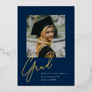 Invitation En Aluminium Grille de grand script