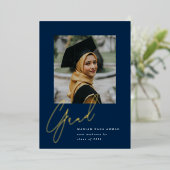 Invitation En Aluminium Grille de grand script (Debout devant)