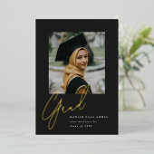 Invitation En Aluminium Grille de grand script (Debout devant)