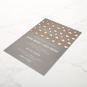 Invitation En Aluminium Gris chaud Sud-Ouest Gleam Mariage Rose Or (Rotation)