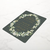 Invitation En Aluminium Gris vert Formel Snowberry+Eucalyptus Mariage (Rotation)