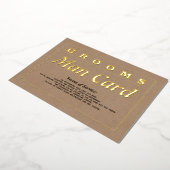 Invitation En Aluminium Grooms Man Card Conditions d'utilisation Propositi (Rotation)