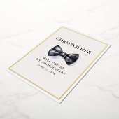 Invitation En Aluminium Groomsman Cravate noir et blanc classique (Rotation)