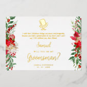 Invitation En Aluminium Groomsman Fancy Luxury Christmas Proposal Card (Recto)