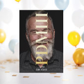 Invitation En Aluminium Gros Monogramme Gras Pressé Or Anniversaire