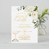 Invitation En Aluminium H2 Albâtre Rose Brunch Bubbly Real (Debout devant)