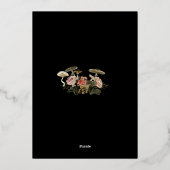 Invitation En Aluminium Halloween Costume et cocktails Forêt hantée Noir (Verso)