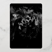 Invitation En Aluminium Halloween Dark Moody Mariage gothique Enregistrer  (Verso)
