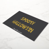 Invitation En Aluminium Halloween éffrayant avec de mignons fantômes (Rotation)