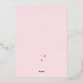 Invitation En Aluminium Halloween Petite fille Boo rose violet Baby shower (Verso)