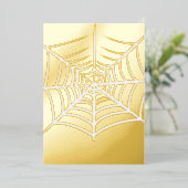 Invitation En Aluminium Halloween Spider Web (Debout devant)