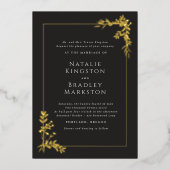 Invitation En Aluminium Hamilton Elegant Gold Foil Mariage (Recto)