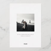 Invitation En Aluminium Hamilton Rose Gold Foil Mariage (Verso)