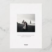 Invitation En Aluminium Hamilton Rose Gold Greenery Wedding Enregistrer la (Verso)