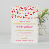 Invitation En Aluminium Hanging String Love Hearts Saint-Valentin (Debout devant)