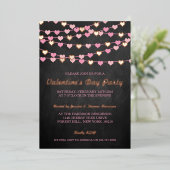 Invitation En Aluminium Hanging String Love Hearts Saint-Valentin (Debout devant)
