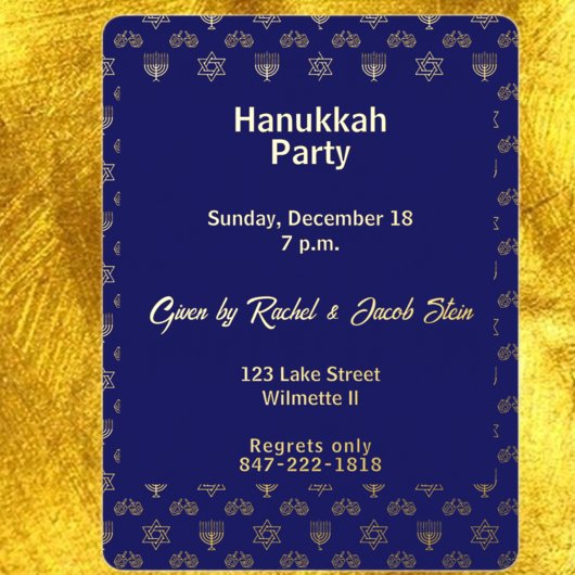 Invitation En Aluminium Hanoukka menorah dreidel