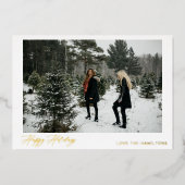 Invitation En Aluminium Happy Holidays Instant Photo (Recto)