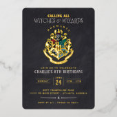 Invitation En Aluminium Harry Potter Cimier de Poudlard Chalkboard anniver (Recto)