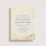 Invitation En Aluminium Harvest Flowers Wedding Foil Invite<br><div class="desc">Elegant or gold foil floral design par Shelby Allison. For matching invitations,  reply cards,  stickers and other items click on the link below to view the entire Harvest Flowers collection.</div>